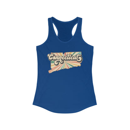 Connecticut Groovy Women's Ideal Racerback Tank (choose color)