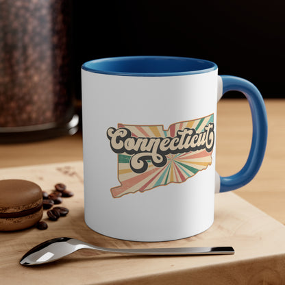 Connecticut Groovy Accent Coffee Mug, 11oz
