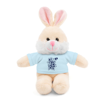 Connecticut Blue Lettering Stuffed Animals with Tee (multiple animals and colors)