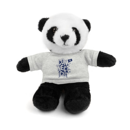 Connecticut Blue Lettering Stuffed Animals with Tee (multiple animals and colors)