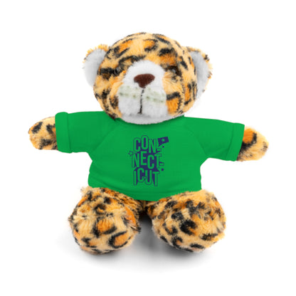 Connecticut Blue Lettering Stuffed Animals with Tee (multiple animals and colors)
