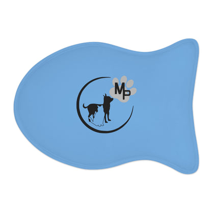 Monkey's Pack Pet Feeding Mats Blue Bone or Fish Shape