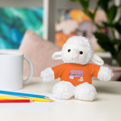 Connecticut Valentine Stuffed Animals with Tee (choose from many animals and colors)