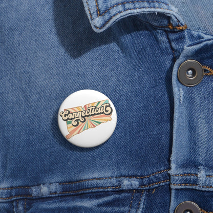 Connecticut Groovy Custom Pin Buttons