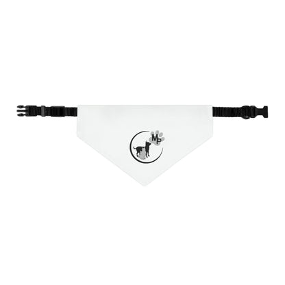 Monkey's Pack White Pet Bandana Collar