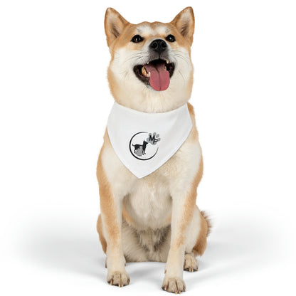 Monkey's Pack White Pet Bandana Collar