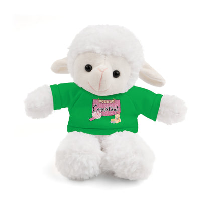 Connecticut Valentine Stuffed Animals with Tee (choose from many animals and colors)