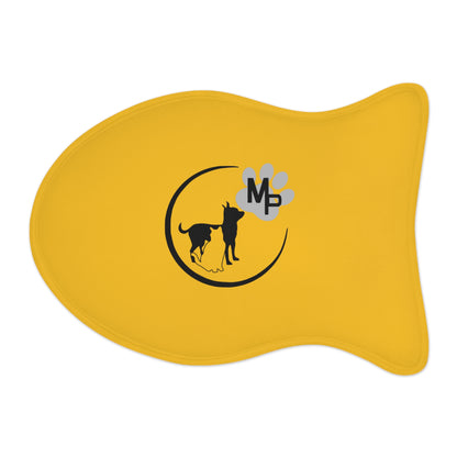 Monkey's Pack Pet Feeding Mats Bone or Fish Shape Yellow