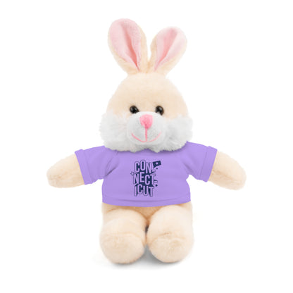 Connecticut Blue Lettering Stuffed Animals with Tee (multiple animals and colors)