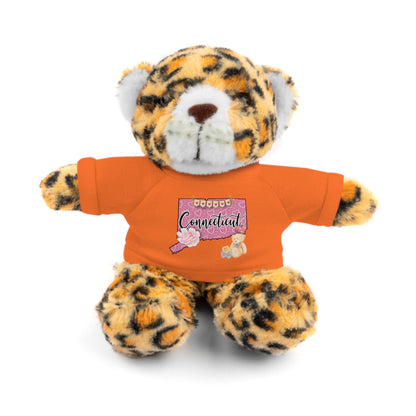Connecticut Valentine Stuffed Animals with Tee (choose from many animals and colors)