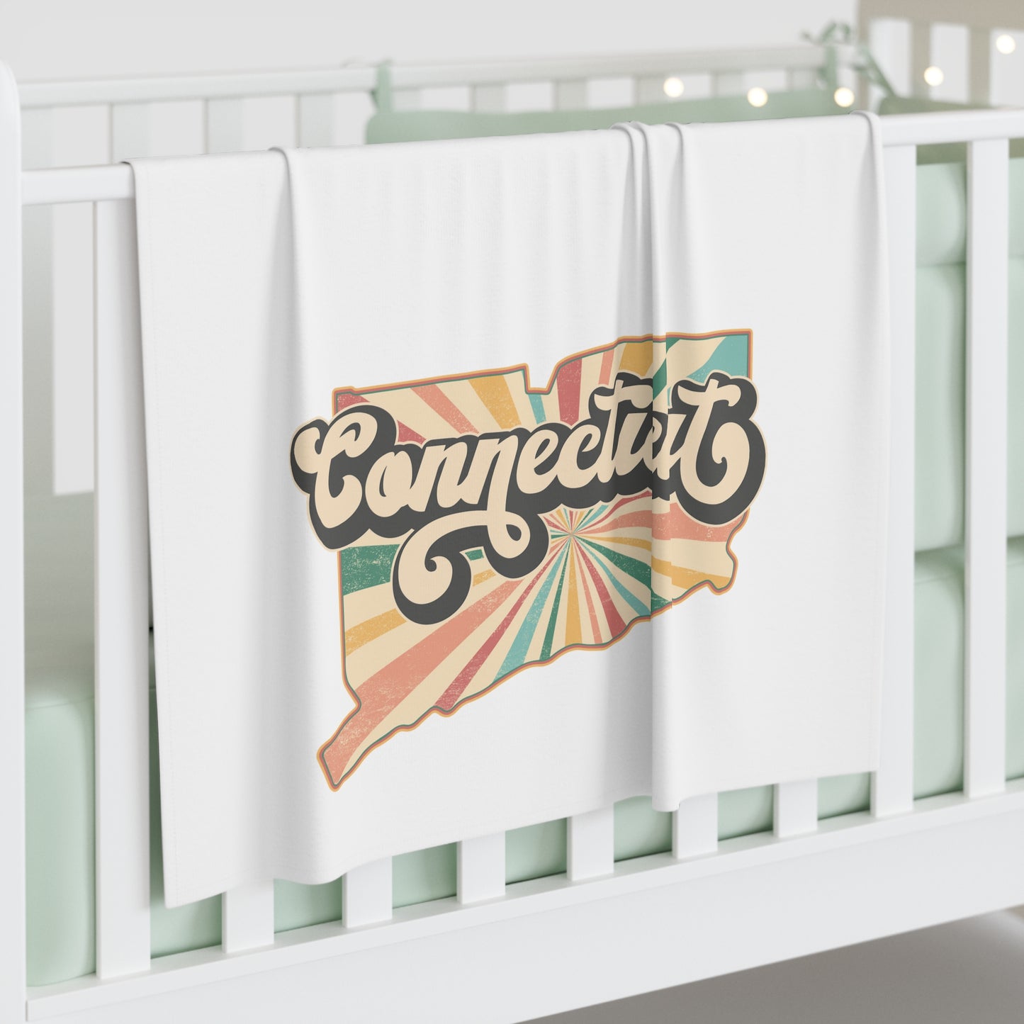 Connecticut Groovy Baby Swaddle Blanket