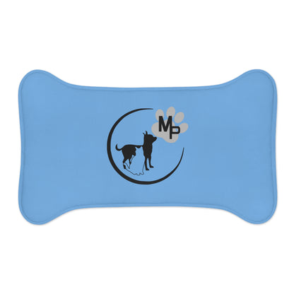 Monkey's Pack Pet Feeding Mats Blue Bone or Fish Shape