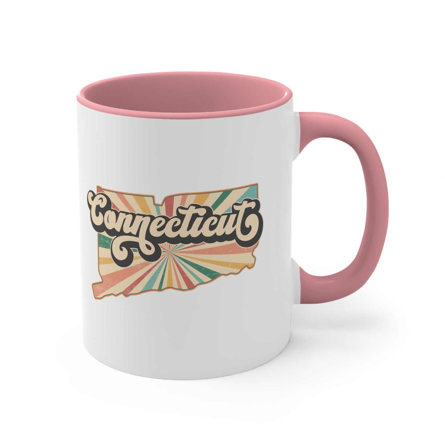 Connecticut Groovy Accent Coffee Mug, 11oz