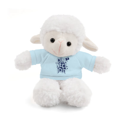 Connecticut Blue Lettering Stuffed Animals with Tee (multiple animals and colors)