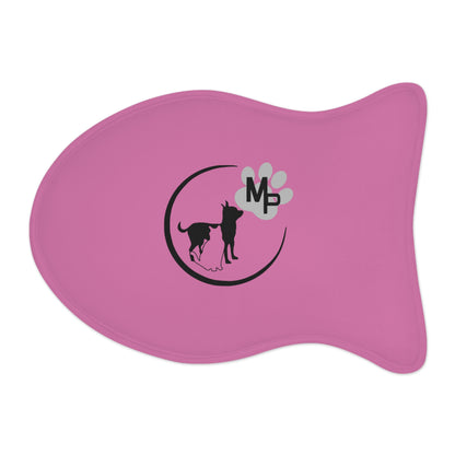 Monkey's Pack Pet Feeding Mats Pink Bone or Fish Shape