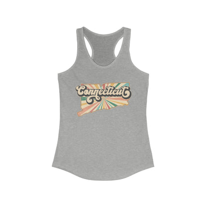 Connecticut Groovy Women's Ideal Racerback Tank (choose color)