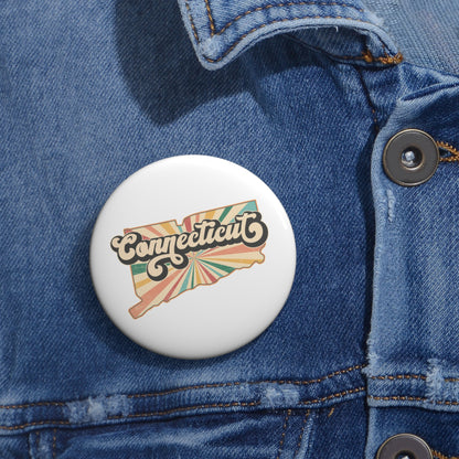 Connecticut Groovy Custom Pin Buttons