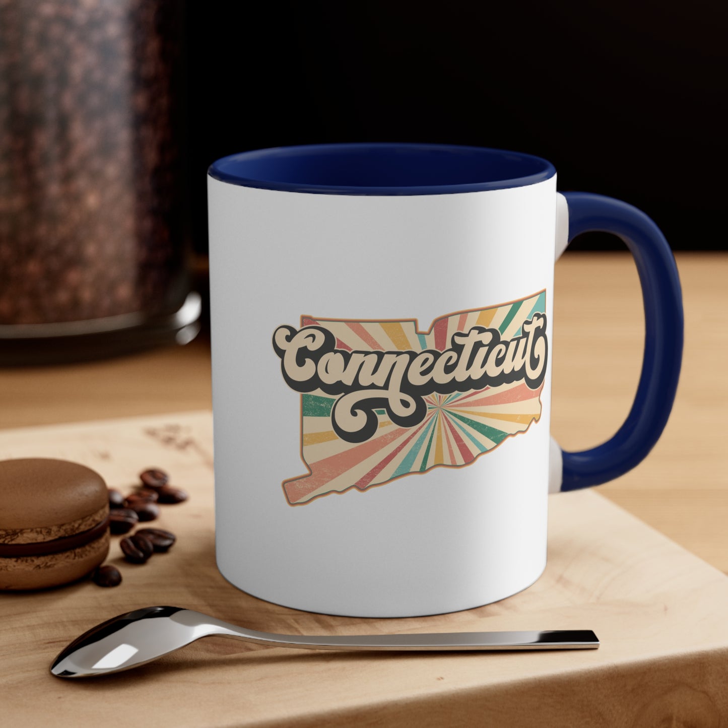 Connecticut Groovy Accent Coffee Mug, 11oz