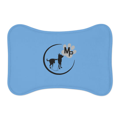 Monkey's Pack Pet Feeding Mats Blue Bone or Fish Shape