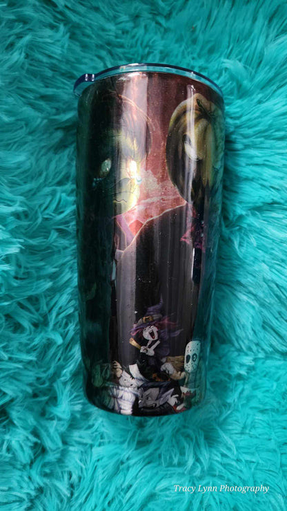 20 Oz Epoxy Tumbler and metal Straw - Halloweeen
