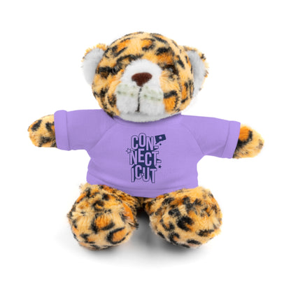 Connecticut Blue Lettering Stuffed Animals with Tee (multiple animals and colors)