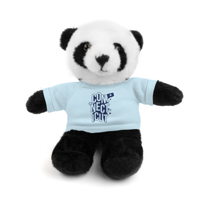 Connecticut Blue Lettering Stuffed Animals with Tee (multiple animals and colors)