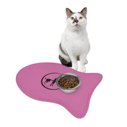 Monkey's Pack Pet Feeding Mats Pink Bone or Fish Shape