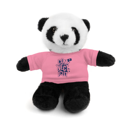 Connecticut Blue Lettering Stuffed Animals with Tee (multiple animals and colors)