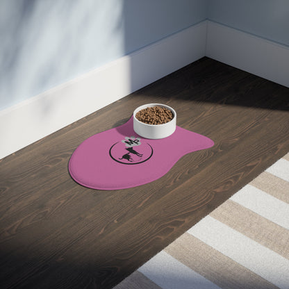 Monkey's Pack Pet Feeding Mats Pink Bone or Fish Shape