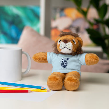 Connecticut Blue Lettering Stuffed Animals with Tee (multiple animals and colors)