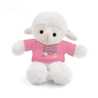 Connecticut Valentine Stuffed Animals with Tee (choose from many animals and colors)