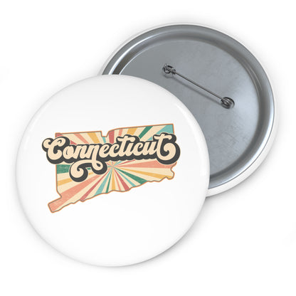 Connecticut Groovy Custom Pin Buttons