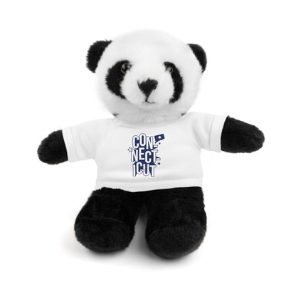 Connecticut Blue Lettering Stuffed Animals with Tee (multiple animals and colors)