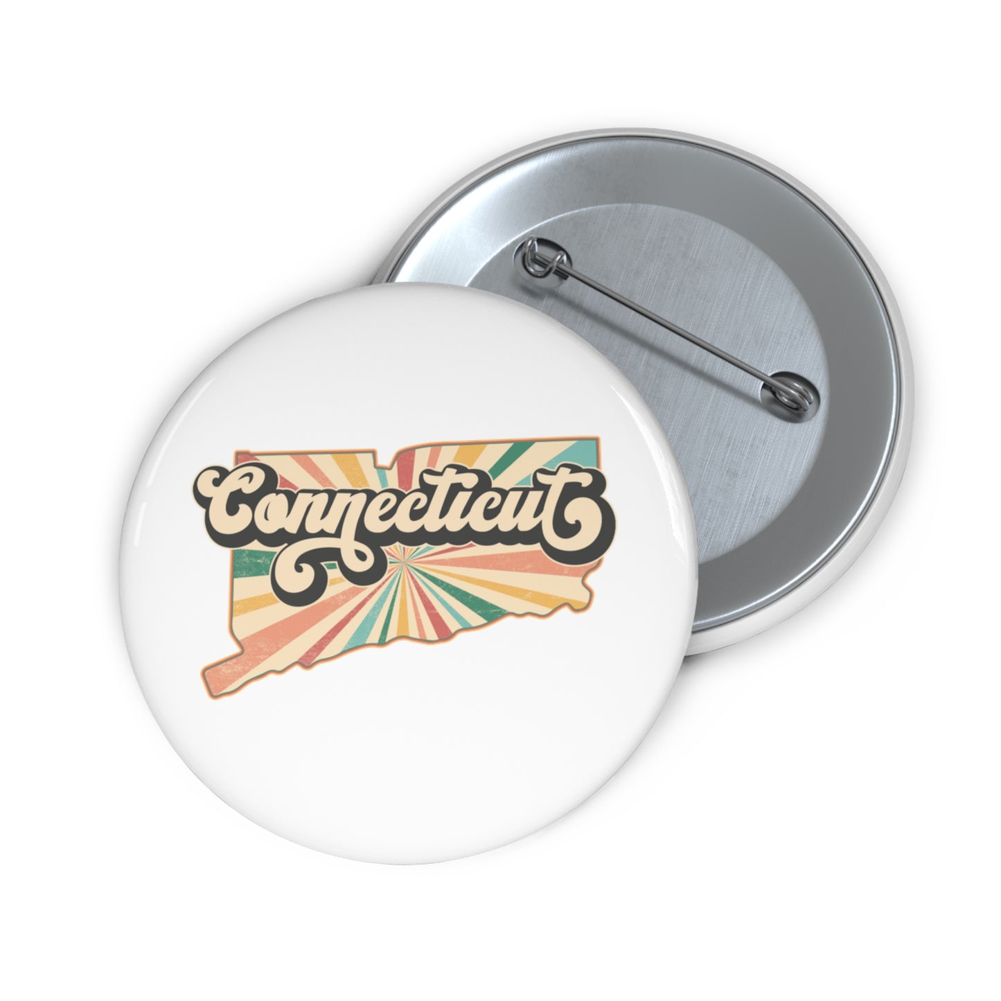 Connecticut Groovy Custom Pin Buttons