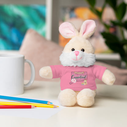 Connecticut Valentine Stuffed Animals with Tee (choose from many animals and colors)