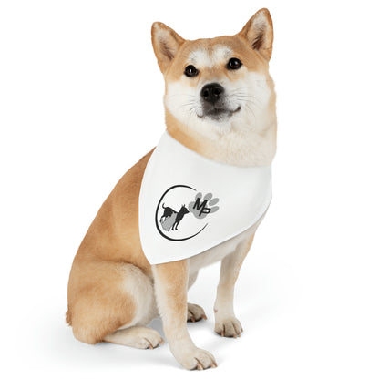 Monkey's Pack White Pet Bandana Collar