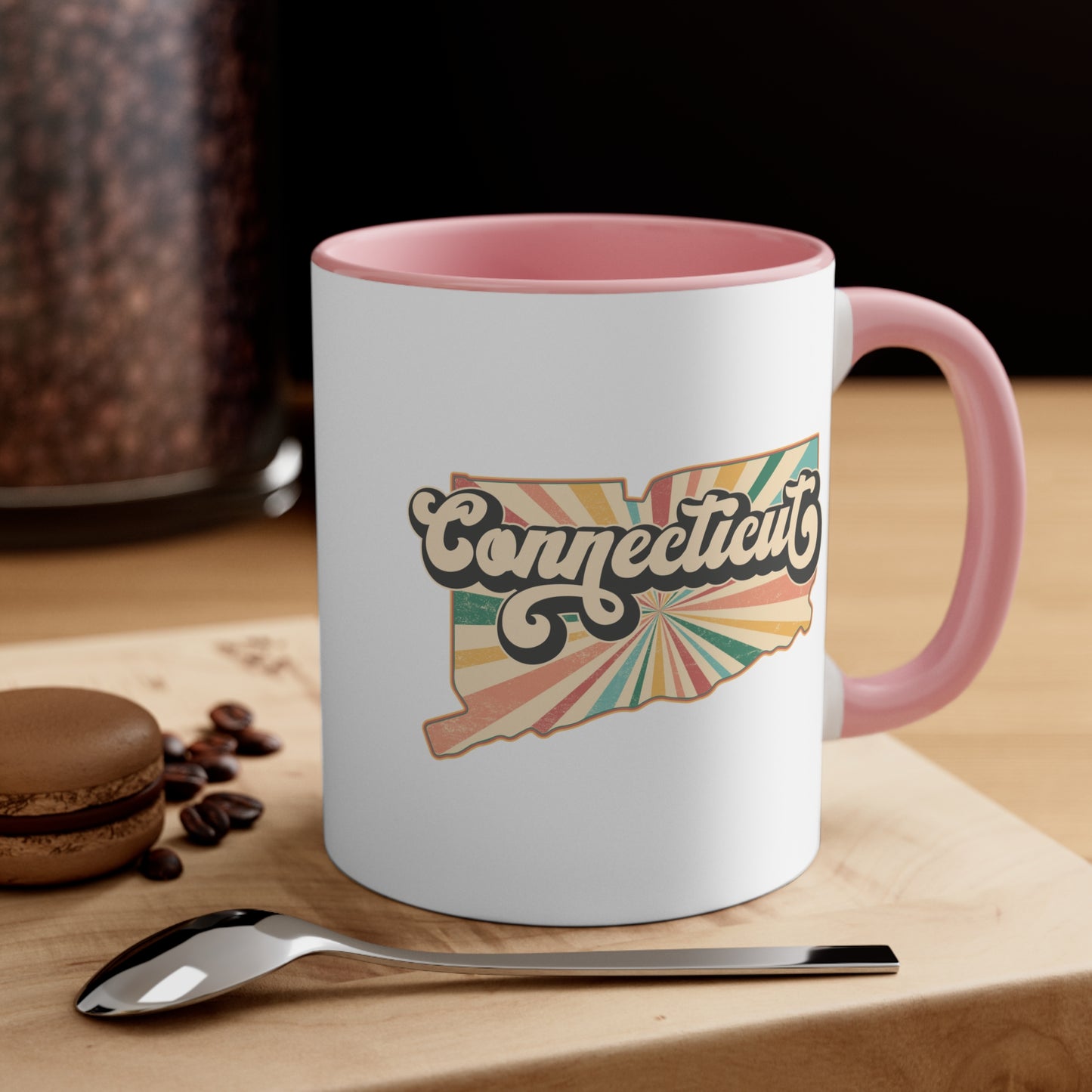 Connecticut Groovy Accent Coffee Mug, 11oz