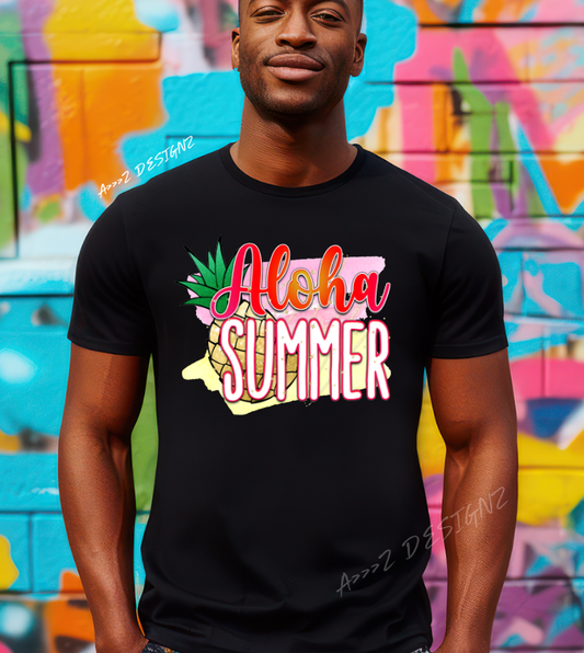 Aloha Summer Adult Tshirt