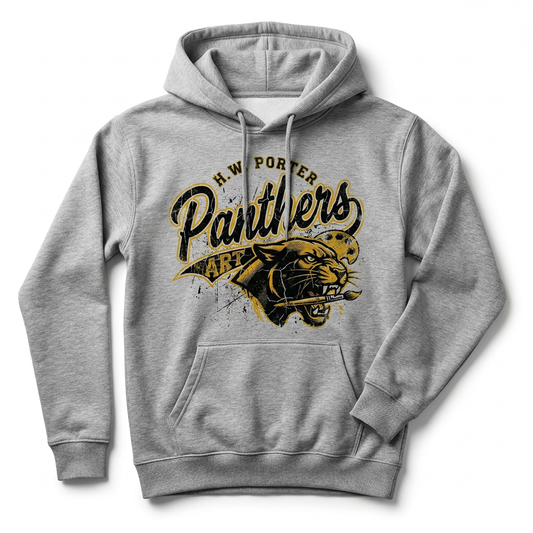 H.W. Porter Grunge ART Adult Gildan Heavy 50/50 Blend Hooded Sweatshirt- Custom Personalization!