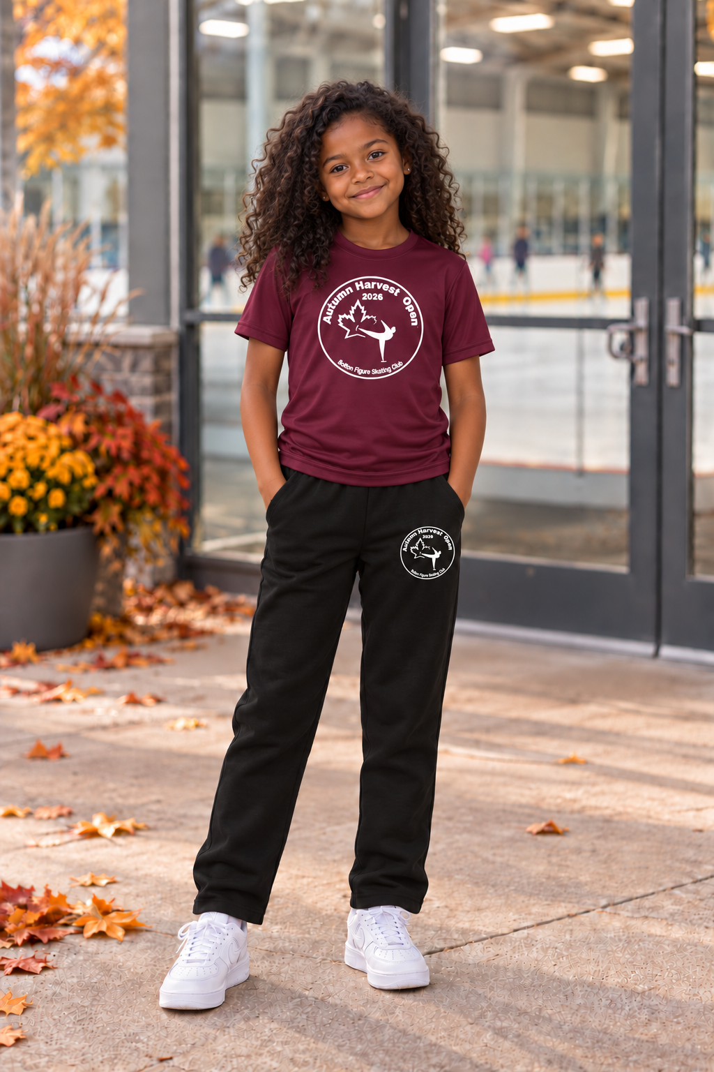 BFSC Autumn Harvest Open Customizable Poly Sport WIck Maroon Tshirt