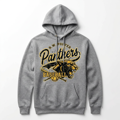 H.W. Porter Grunge BASEBALL Adult Gildan Heavy 50/50 Blend Hooded Sweatshirt- Custom Personalization!