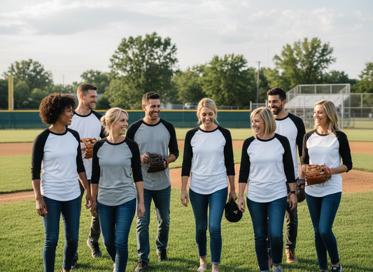 Plainfield Softball/Baseball Customizable 3/4 tee (Choose your logo)*