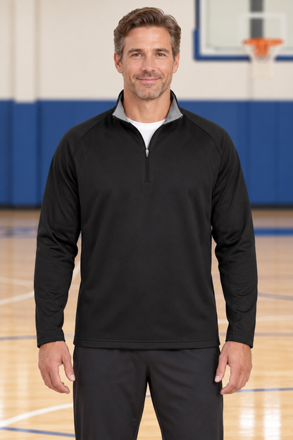 Royals Basketball Customizable Adult Sport Tek Sport-Wick Fleece 1/4-Zip Pullover