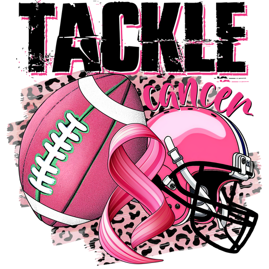 Breast Cancer - Tackle Cancer Football Youth and Adult Sizes Softstyle Tee
