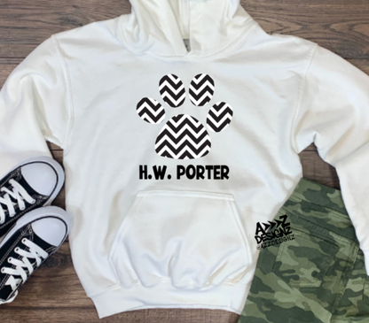 H.W. Porter Chevron Adult Gildan Softstyle Hooded Sweatshirtt