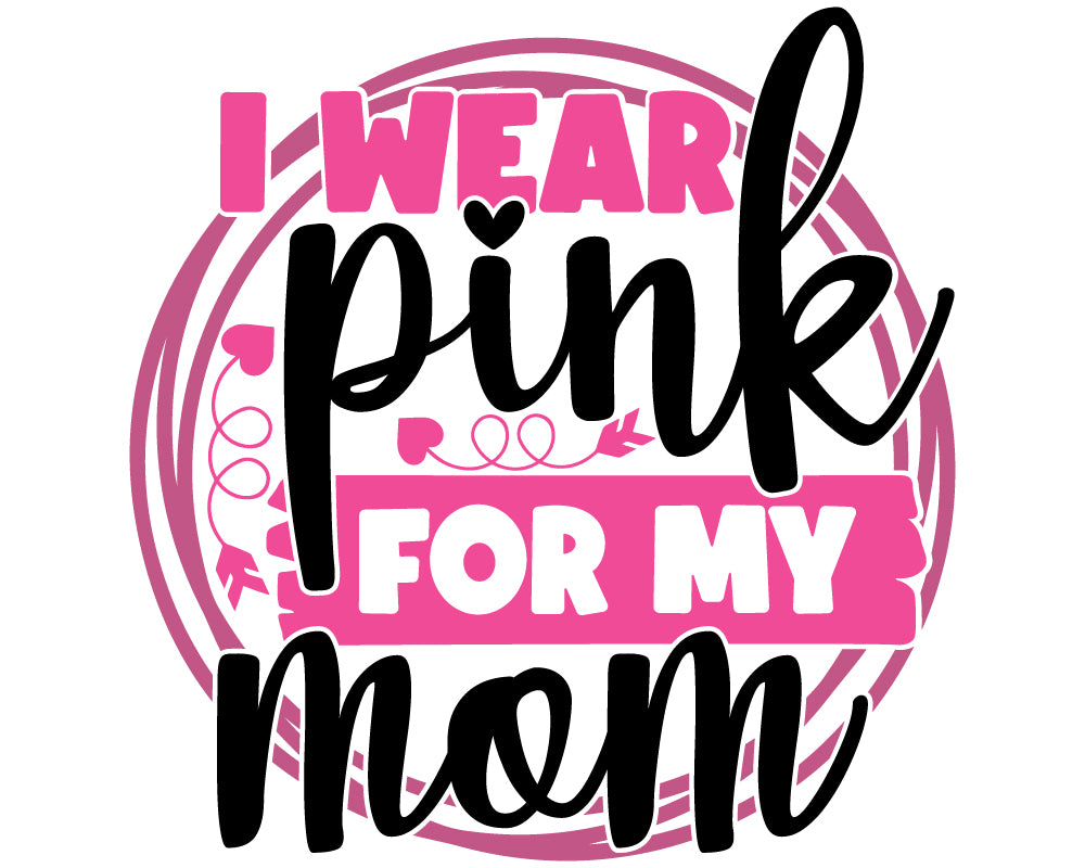 Breast Cancer -  I Wear Pink for my Mom Youth and Adult Sizes Softstyle Tee