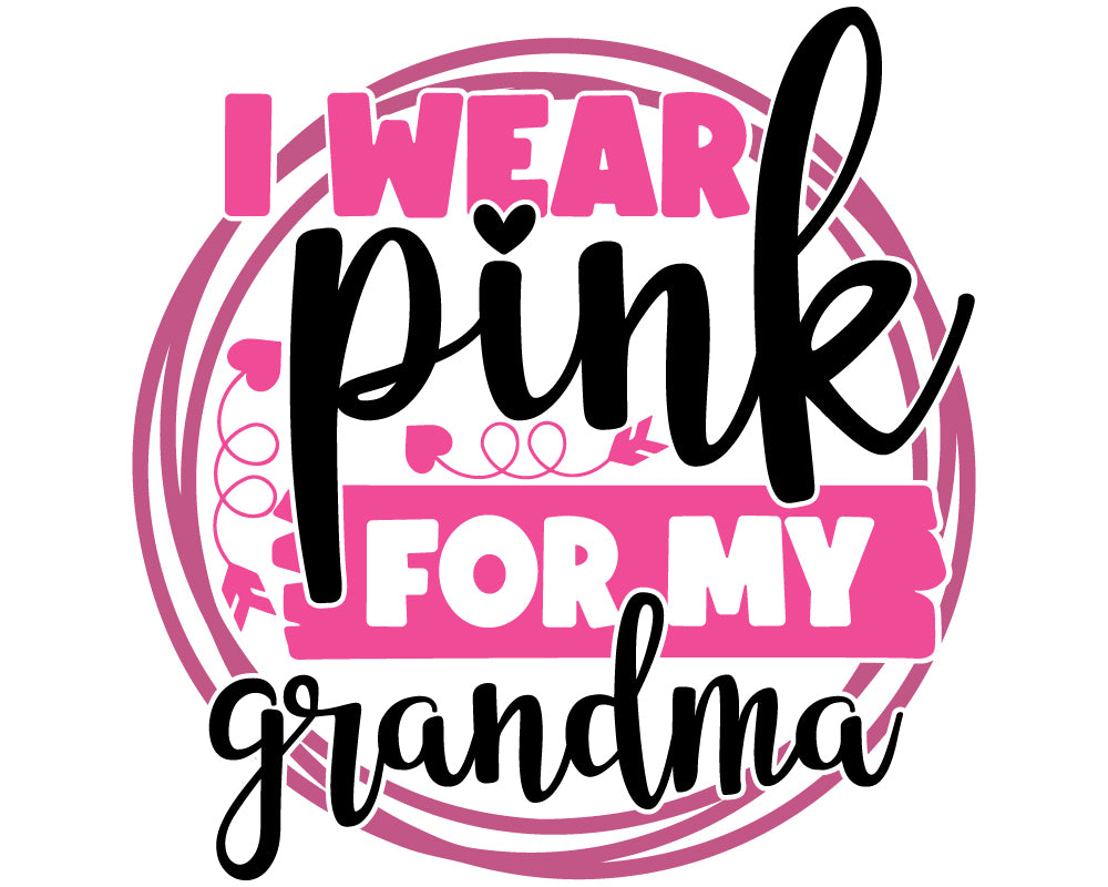 Breast Cancer -  I Wear Pink for my Grandma Youth and Adult Sizes Softstyle Tee