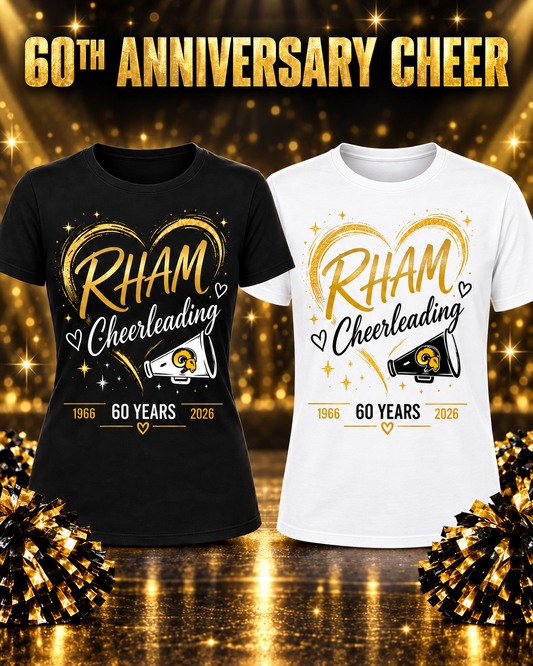 RYFC NEW! Cheerleading 6oth Anniversary Customizable Ultra Cotton Tshirt