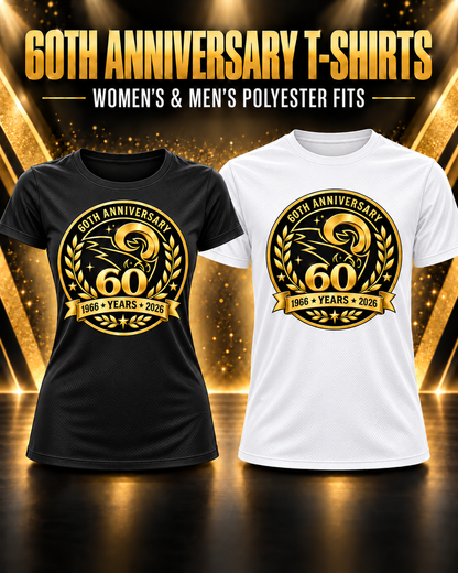 RYFC 60TH Anniversary  Unisex, Women, Youth Poly Cooling Performance Short/Long Sleeve