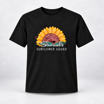 Samuel's Sunflower Squad Customizable Ultra Cotton Tshirt